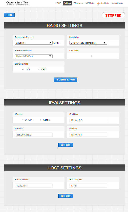 OpenSniffer_settings_page