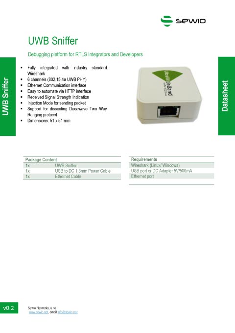 UWB Sniffer Datasheet v0.2