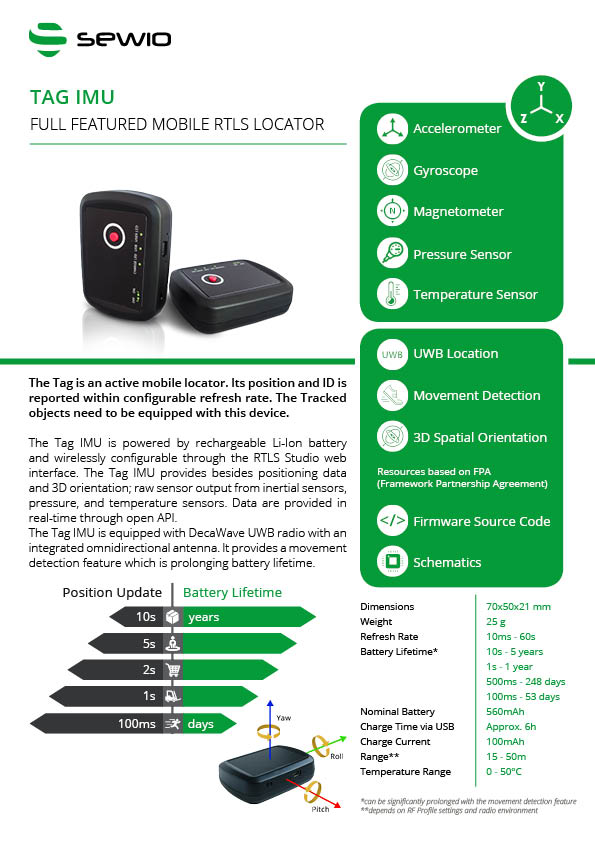 Factsheet Tag IMU Factsheet Preview