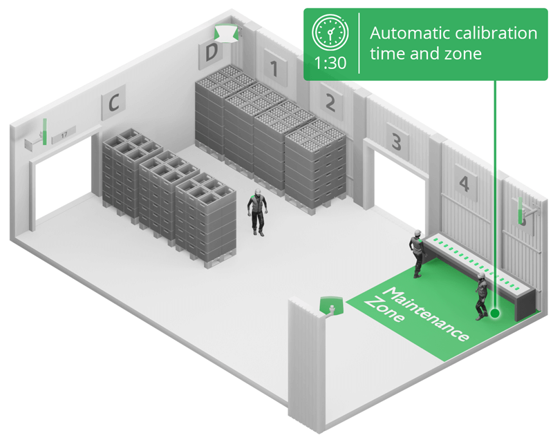 Automatic barometer calibration RTLS